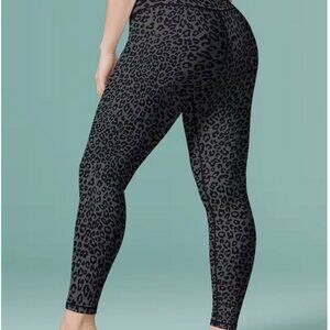 NEW Plus size Black/Blue Leopard Stretch Yoga Pants Leggings High Waisted 3X
